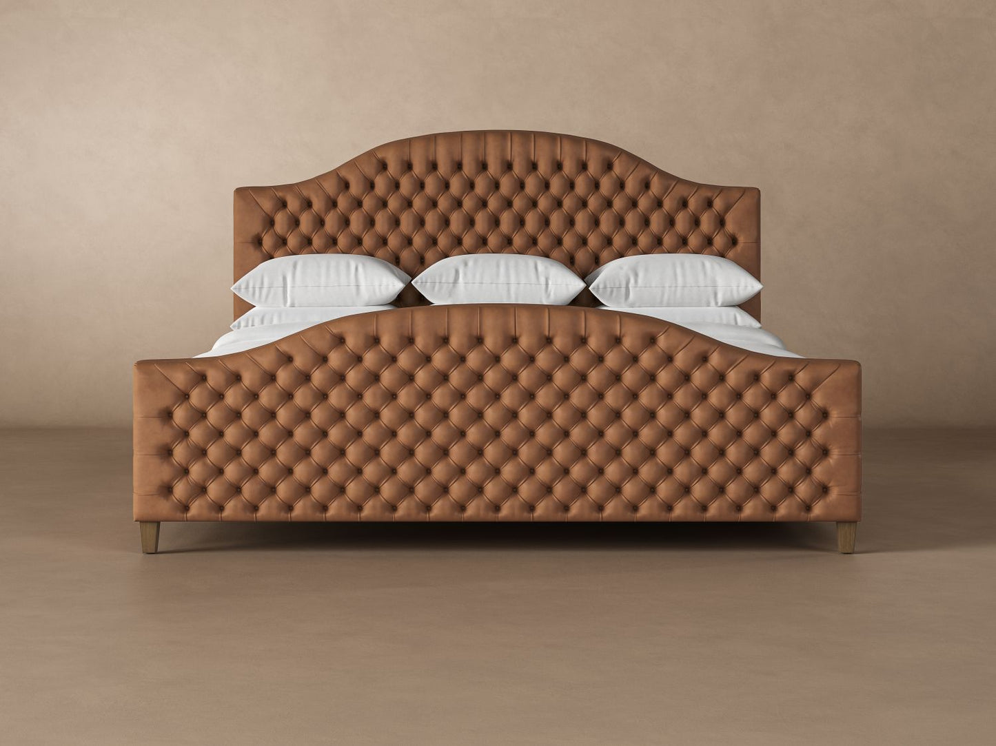 Archie with Footboard Leather Bed