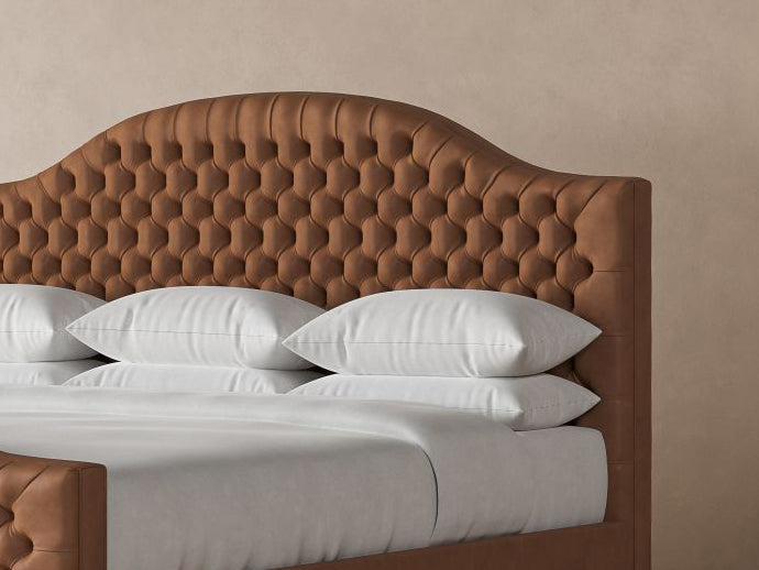 Archie with Footboard Leather Bed