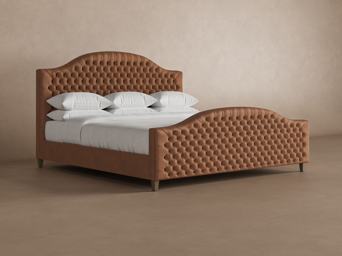 Archie with Footboard Leather Bed