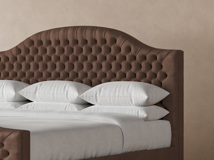 Archie with Footboard Leather Bed