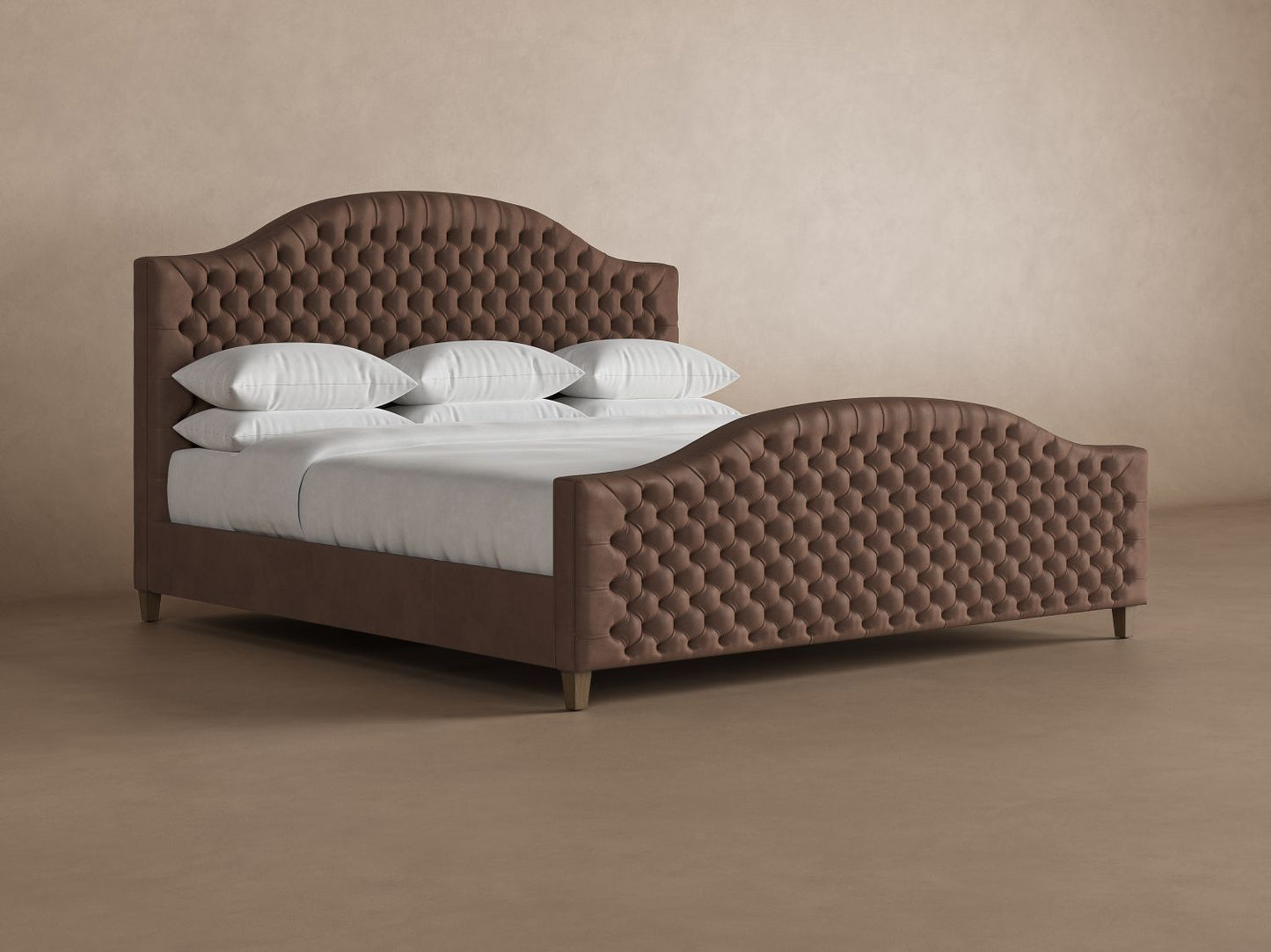 Archie with Footboard Leather Bed