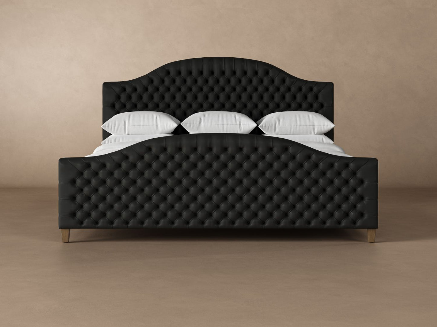 Archie with Footboard Leather Bed