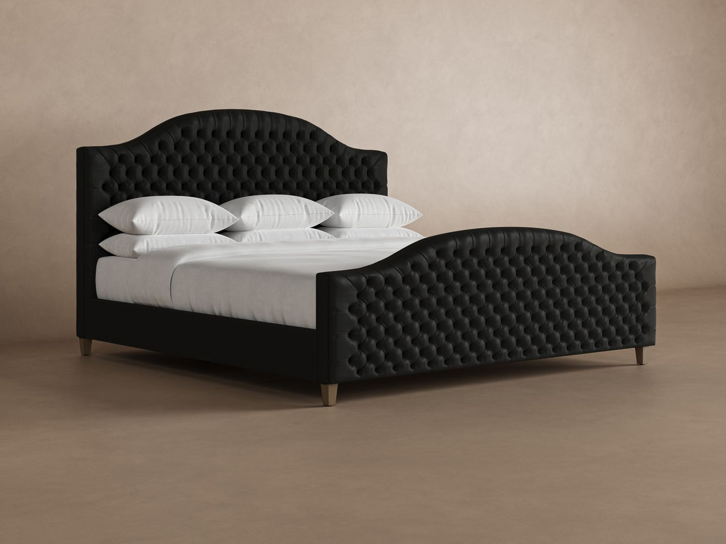 Archie with Footboard Leather Bed