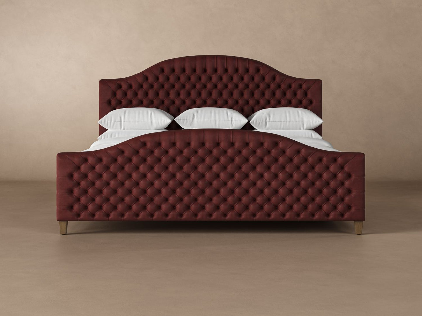 Archie with Footboard Leather Bed